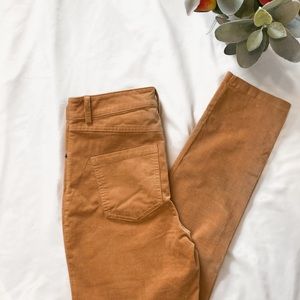 F21 Suede Contemporary High Rise Corduroy Pants
